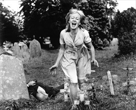 Hayley Mills, on-set of the British film, "Sky West And Crooked", U.S. title: "Gypsy Girl", J.