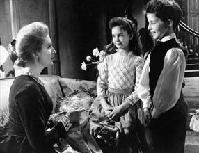 Deborah Kerr, Pamela Franklin, Martin Stephens, on-set of the film, "The Innocents", 20th