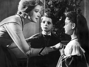 Deborah Kerr, Martin Stephens, Pamela Franklin, on-set of the film, "The Innocents", 20th