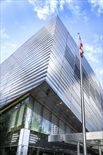 National September 11 Memorial Museum, low angle view of building exterior, World Trade Center, New