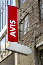 Avis car rental facility, building exterior, New York City, New York, USA