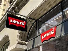 Levi's store, building exterior, New York City, New York, USA