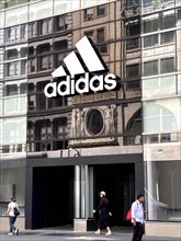 Adidas store, building exterior, New York City, New York, USA