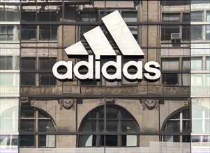 Adidas store, building exterior, New York City, New York, USA