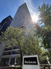 Blackstone, American alternative investment management company, company sign and building exterior,