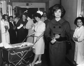 U.S. First Lady Jacqueline Kennedy visiting Children’s Hospital, Washington D.C., USA, Abbie Rowe,