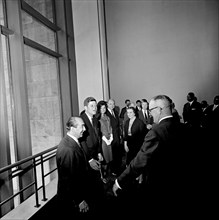 President of United Nations (UN) General Assembly Mongi Slim, U.S. President John Kennedy, First