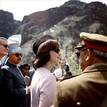 U.S. First Lady Jacqueline Kennedy with Walter P. McConaughy, U.S. Ambassador to Pakistan and Malik