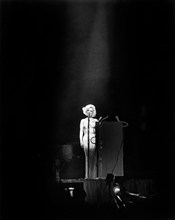 American actress Marilyn Monroe performing at Democratic Party fund-raising dinner and birthday