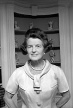 Rose Fitzgerald Kennedy, half-length portrait in her home, Hyannis Port, Massachusetts, USA, Cecil