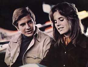 Dirk Benedict, Heather Menzies Urich, on-set of the film, "Sssssss", Universal Pictures, 1973