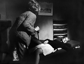 Geraldine Page, Rosemary Forsyth, on-set of the film, "Whatever Happened To Aunt Alice?", Cinerama