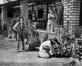 Jean Arthur, on-set of the western film, "Arizona", Columbia Pictures, 1940