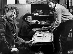 Fernando Sancho (left), on-set of the Italian spaghetti western film, 'Arizona Cult", Italian