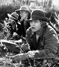 Jeff Bridges (foreground), on-set of the western film, "Bad Company", Paramount Pictures, 1972