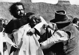 Bud Spencer (left), on-set of the Italian western film, "Trinity Is Still My Name", Italian title: