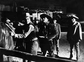 Jack Lemmon (left), on-set of the western film, "'Cowboy", Columbia Pictures, 1958