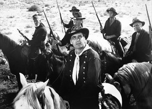 Rory Calhoun (foreground, center), on-set of the western film, "Finger On The Trigger", Allied