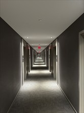 Hotel hallway, diminishing perspective