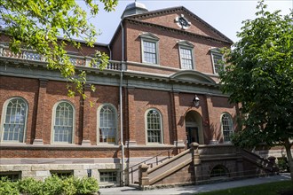 Harvard Hall, building exterior, Harvard Yard, Harvard University, Cambridge, Massachusetts, USA