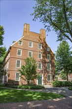 Massachusetts Hall, building exterior, Harvard Yard, Harvard University, Cambridge, Massachusetts,