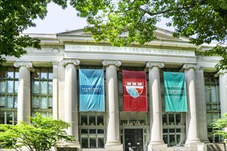 Langdell Hall, Harvard Law School Library, building exterior, Harvard University, Cambridge,