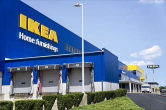 IKEA Home Furnishings Store, building exterior, Stoughton, Massachusetts, USA