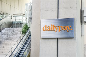 DailyPay, building exterior detail, 55 Water Street, New York City, New York, USA