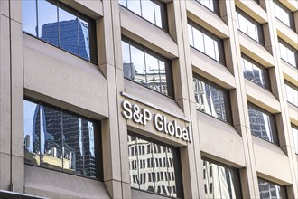 S&P Global, building exterior detail, 55 Water Street, New York City, New York, USA