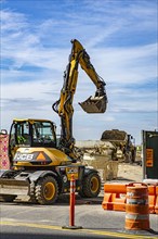 Construction site, downtown Manhattan, New York City, New York, USA