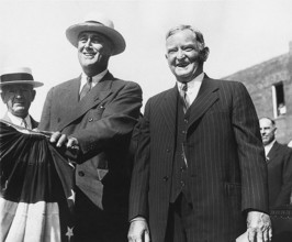 New York Governor Franklin D. Roosevelt, with John Nance Garner, campaigning for U.S. President,