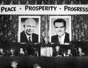 U.S. President Dwight D. Eisenhower addressing Republican National Women's Conference, Statler