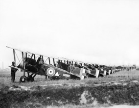 148th American Aero Squadron making preparations for daylight raid on German trenches and cities,