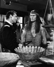 Pat Conway, Chuck Connors, on-set of the western film, "Geronimo", Bedford Pictures, United