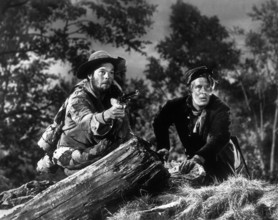 Russ Tamblyn, George Peppard, on-set of the western film, "How The West Was Won", MGM, 1962