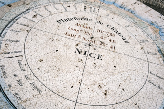 Ceramic toposcope, Castle Hill Park, Nice, France