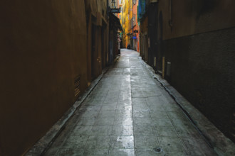 Early morning alley, Old Town, Nice, France