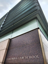 Jerome L. Greene Hall, Columbia University Law School, building exterior, low angle view, New York