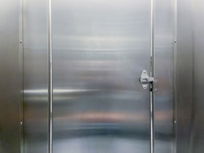 Stainless steel bathroom stall door