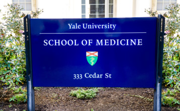 Sterling Hall of Medicine, building sign, Yale University School of Medicine, New Haven,