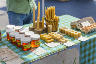 Handmade items and honey at Farmers Market