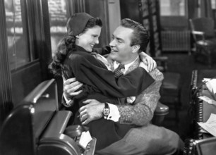 Geraldine Brooks, Edmond O'Brien, on-set of the film, "An Act Of Murder", aka "Live Today For