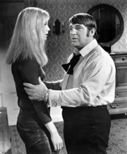 Jodi Wexler, Shecky Greene, on-set of the film, "The Love Machine", Columbia Pictures, 1971