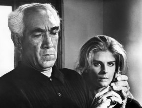 Cheryl Waters, Alan Vint, on-set of the film, "Macon County Line", American International Pictures,