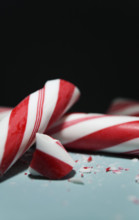 Broken candy cane stick