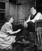 June Walker, Thomas Mitchell, on-stage of the Broadway play, "Death Of A Salesman", Morosco