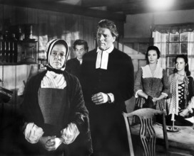 Eva Le Gallienne (left), Burt Lancaster (center), Neil McCallum (2nd left), Janelle Scott (2nd