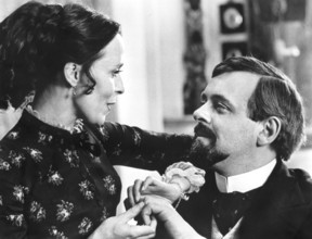 Clair Bloom, Anthony Hopkins, on-set of the film, "A Doll's House", directed by Patrick Garland, Anglo-EMI Film Distributors, Paramount Pictures, 1973