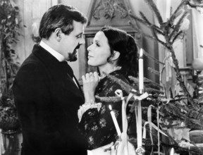Anthony Hopkins, Clair Bloom, on-set of the film, "A Doll's House", directed by Patrick Garland,