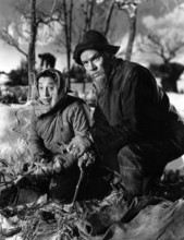 Aline MacMahon, Walter Huston, on-set of the film, "Dragon Seed,", MGM, 1944